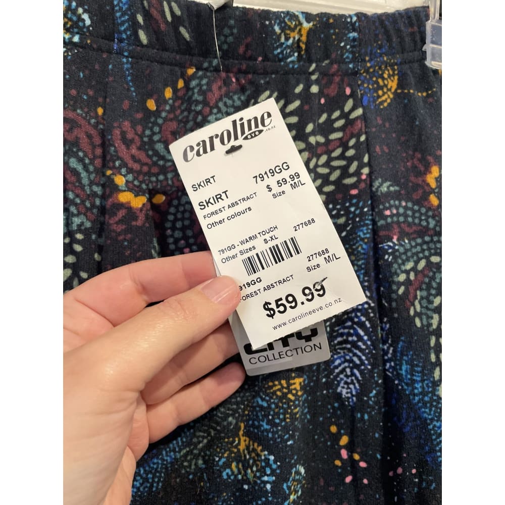 Bnwt city collection size m/l forest abstract skirt rrp $59.99 tvj-001667 - skirts bottom - clothing & fashion - skirt
