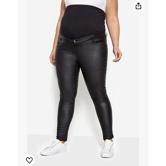 Yours bump it up size 30-32 maternity coated jeggings - 30 - maternity clothing bottom - clothing & fashion - leggings