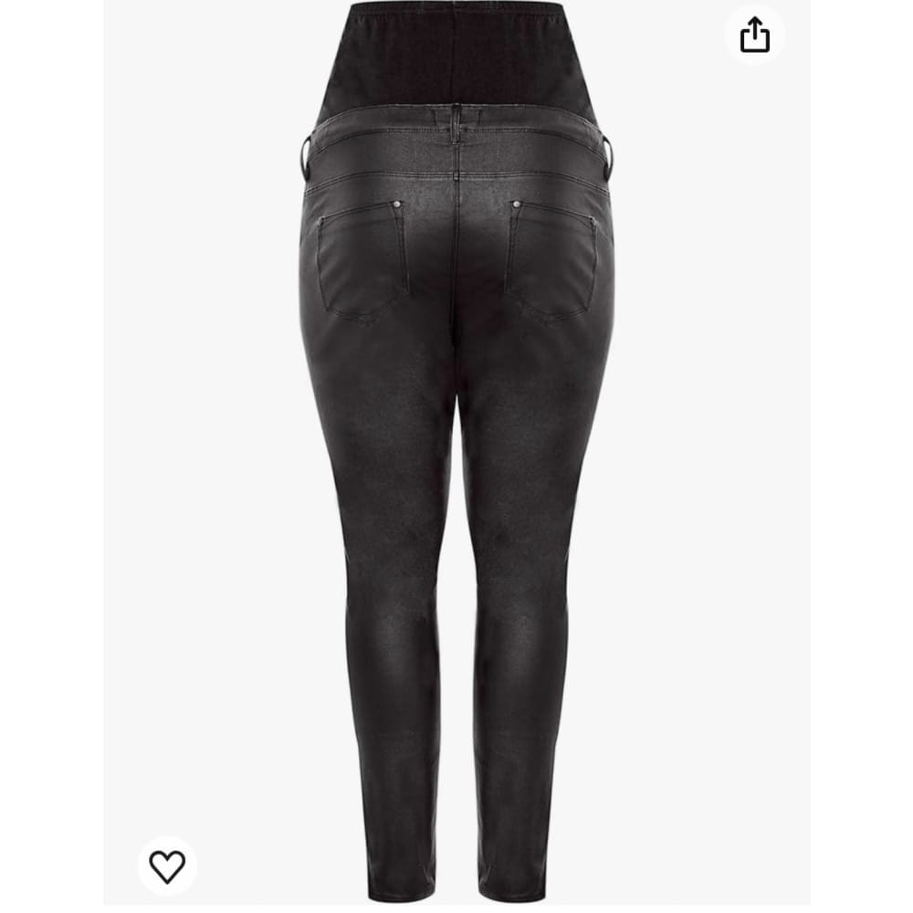 Yours bump it up size 30-32 maternity coated jeggings - 30 - maternity clothing bottom - clothing & fashion - leggings