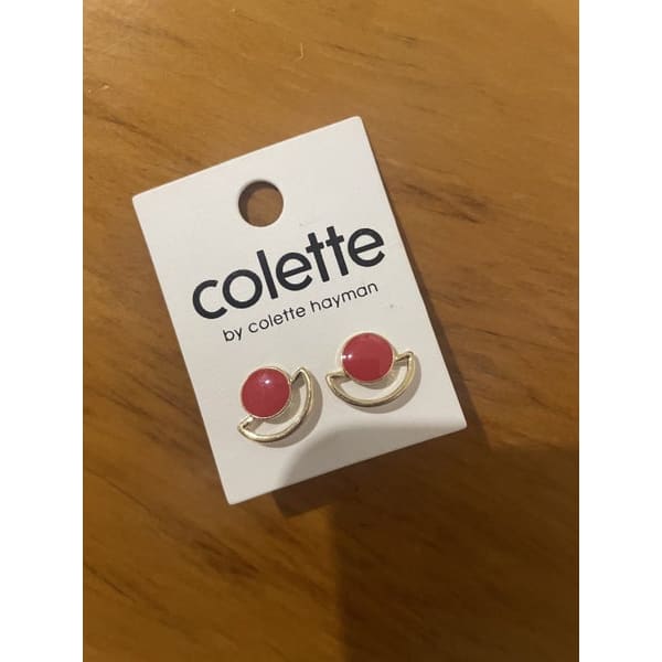 Colette hayman earrings - cl disc w/ half outline - earrings earrings - jewelry fashion accessories