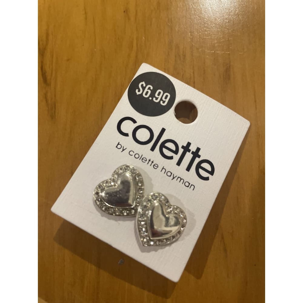 Colette hayman earrings - dia ld full heart stud - earrings earrings - jewelry fashion accessories
