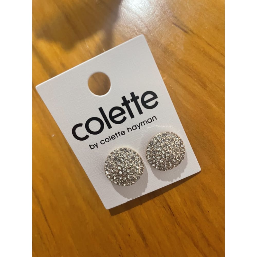 Colette hayman earrings - dia plate stud - earrings earrings - jewelry fashion accessories