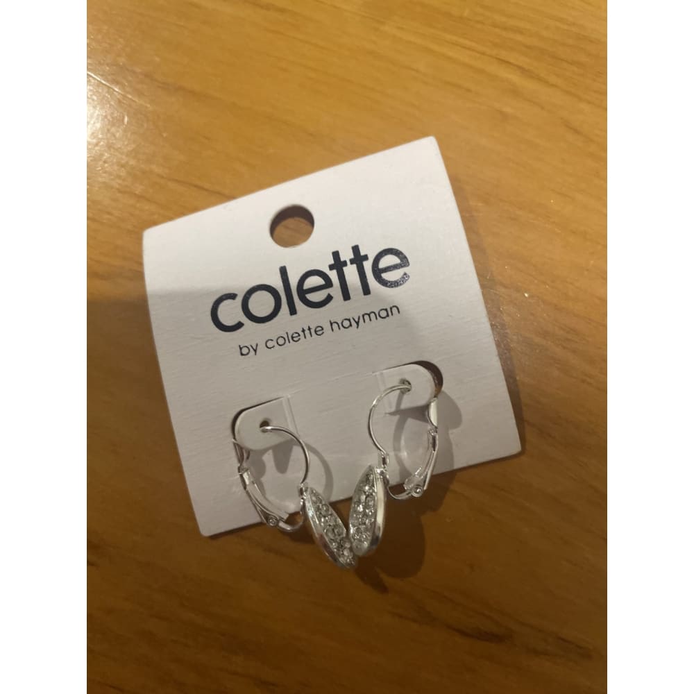 Colette hayman earrings - dia teardrop disc hoop - earrings earrings - jewelry fashion accessories