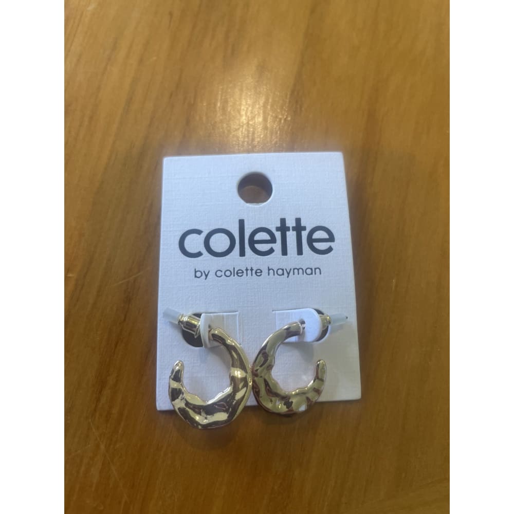 Colette hayman earrings – brand new – assorted styles available - hammered half hoop - earrings earrings - jewelry
