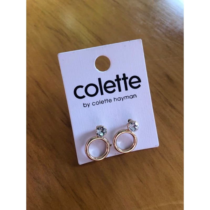 Colette hayman earrings – brand new – assorted styles available - hoop with crystal - style 2 - earrings earrings
