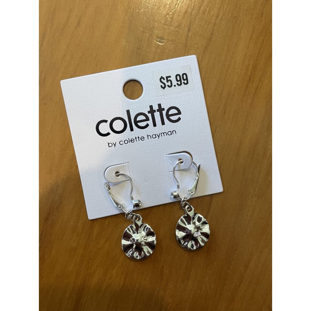 Colette hayman earrings - hammered disc hoop - earrings earrings - jewelry fashion accessories
