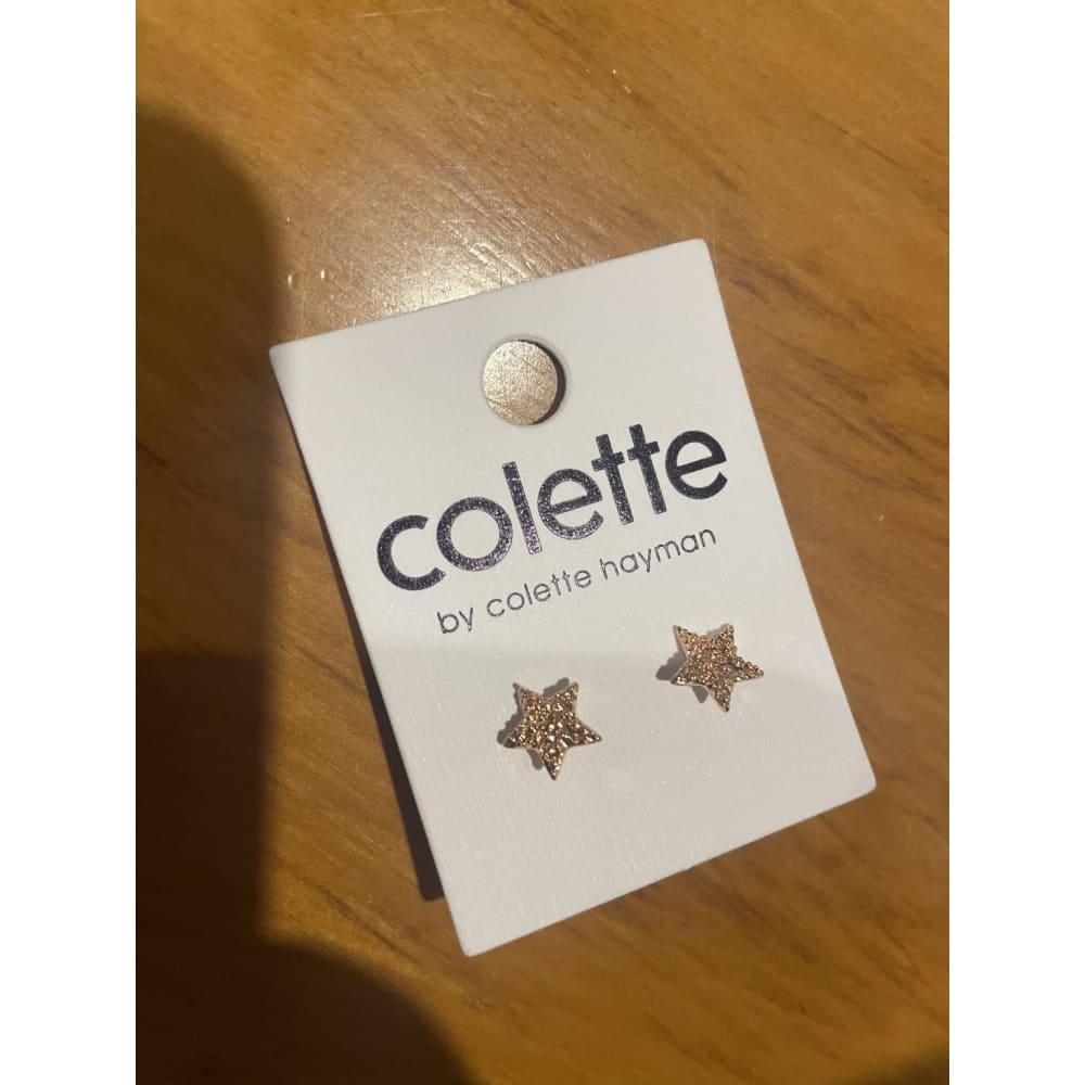 Colette hayman earrings - mini textured star stud - earrings earrings - jewelry fashion accessories