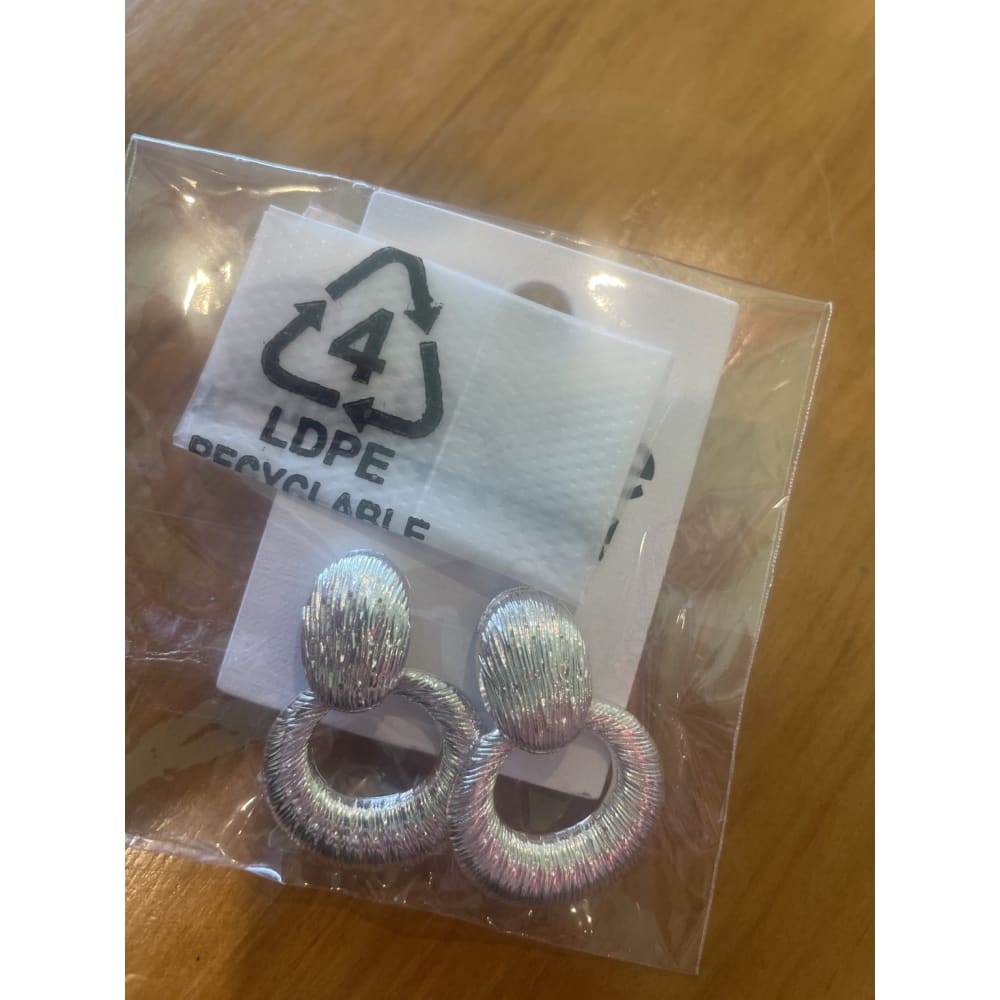 Colette hayman earrings - textured stud w/ drop hoop - earrings earrings - jewelry fashion accessories