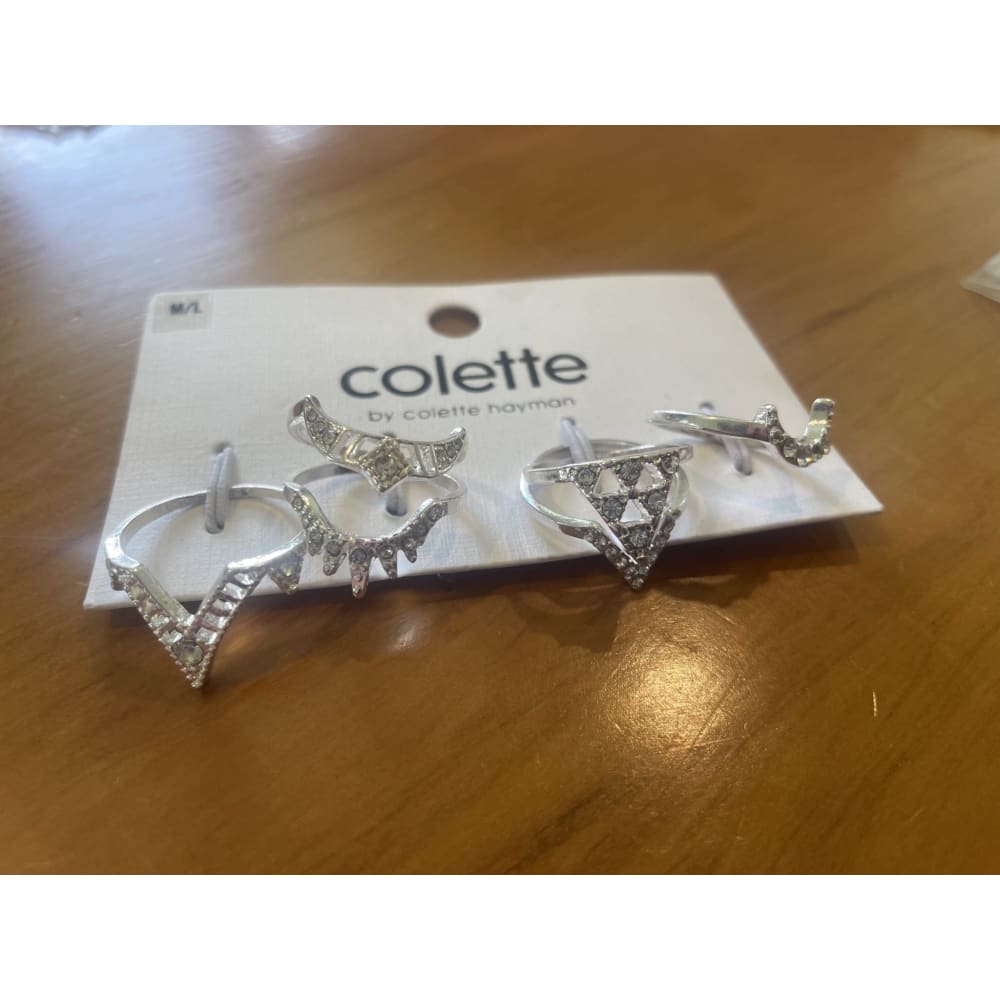 Colette hayman ring - silver socialite multi-pack - rings jewelry - ring fashion accessories