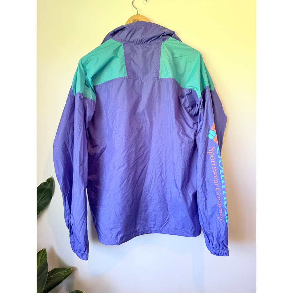 Columbia size m purple riptide windbreaker jacket rrp $165.00 - windbreakers