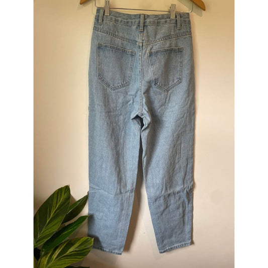 Shein distressed denim jeans small/8 - pants bottom - clothing & fashion - jeans - pants women’s apparel