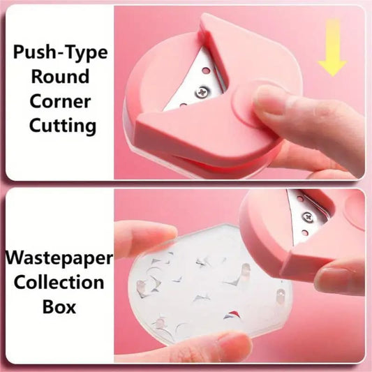 Pink corner cutter - craft cutters & embossers stationery