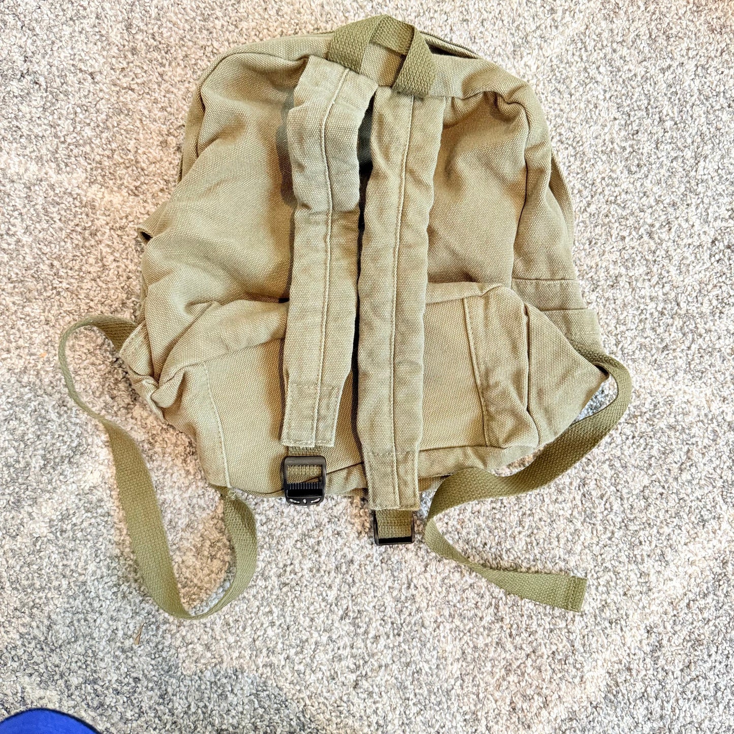 Compact khaki canvas backpack - backpacks home&living materials