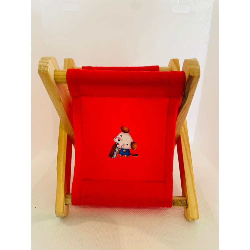 Tiny compact foldable wooden-cloth organizer – brand new – handy storage with multiple options - red - household