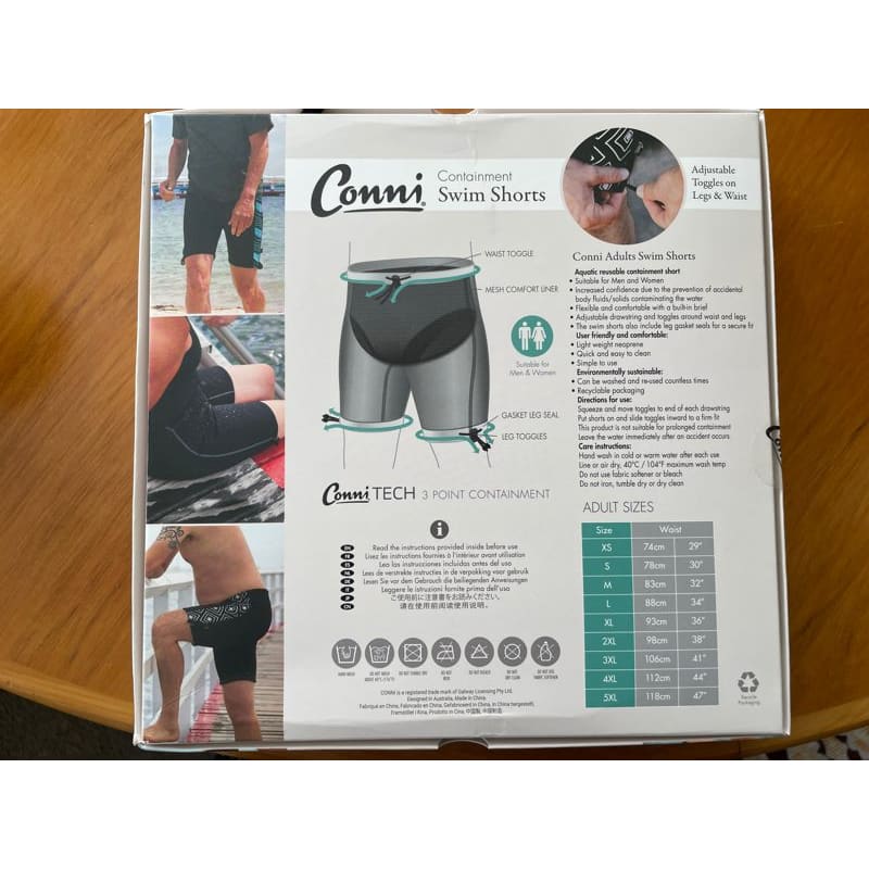 Conni adult containment swim shorts - aztec - xs - adult diapers adult diapers - diapers - health and wellness health