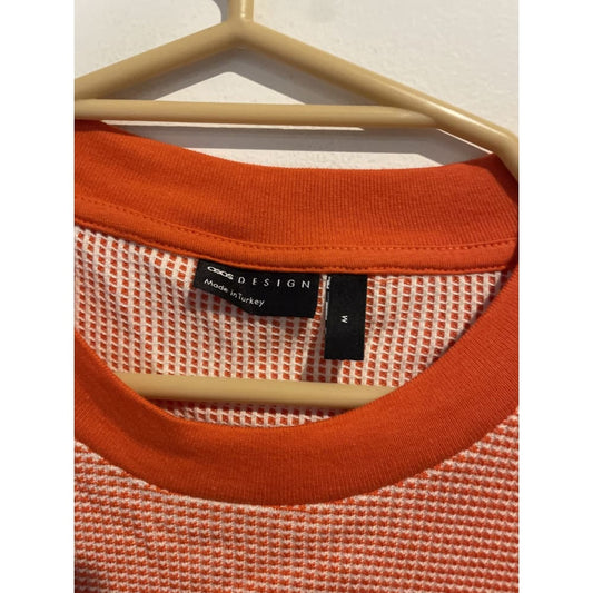 Brand new asos design size m orange vest - clothing tops clothing & fashion - men - vest men’s apparel