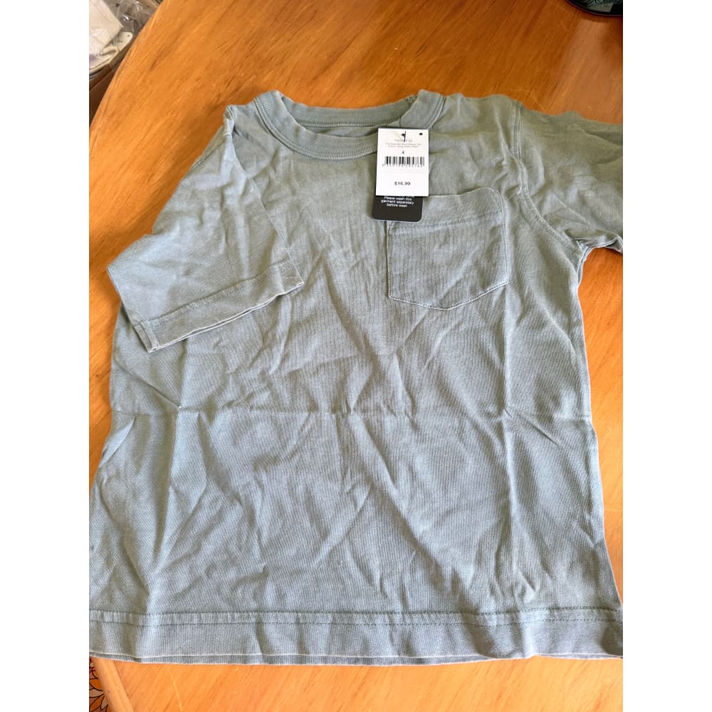 Cotton on kids tee – size 4 - the essential short sleeve tee in swag green wash - t-shirts baby clothing