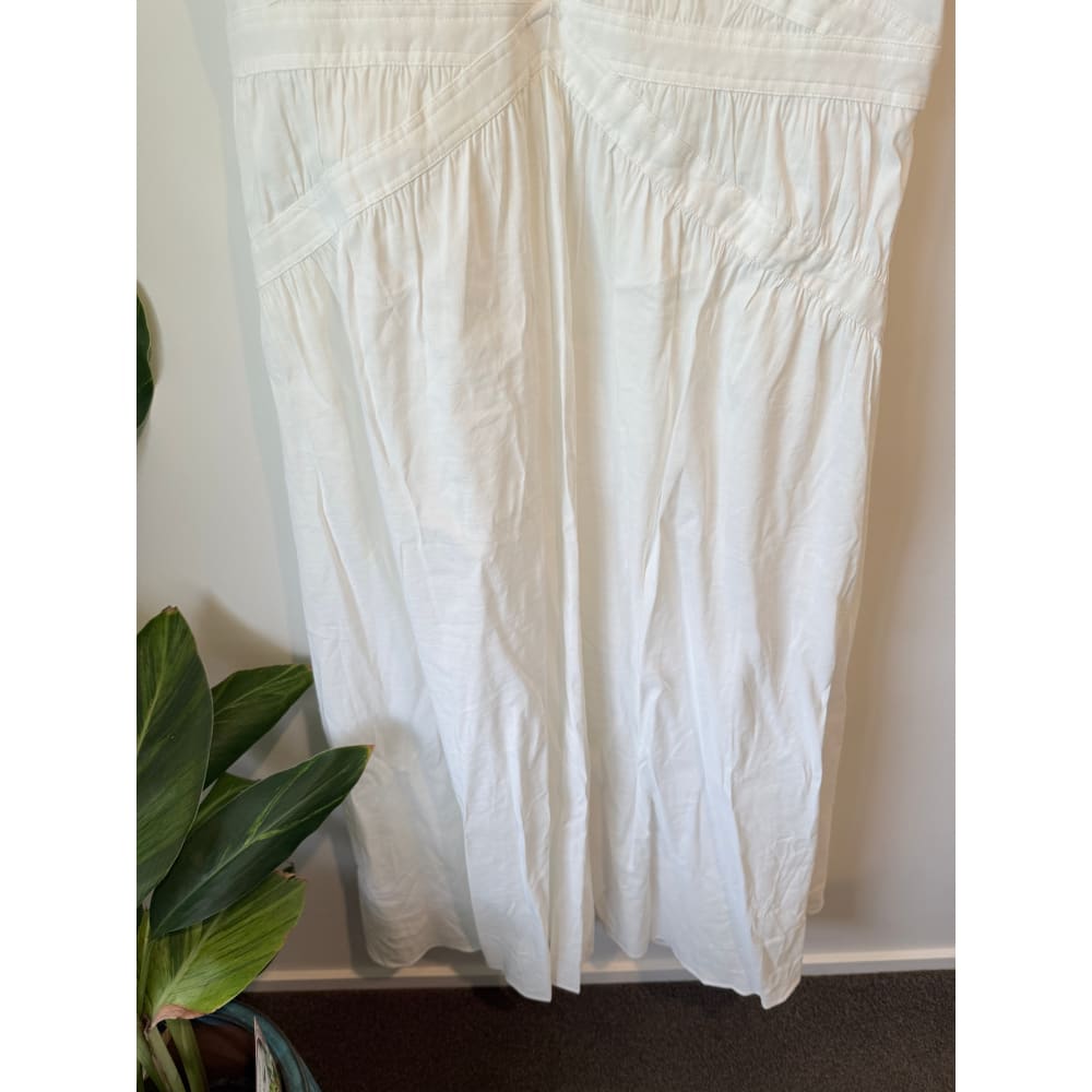 Country road size 16 white v-neck linen blend dress rrp $499.99 - dresses top women’s apparel
