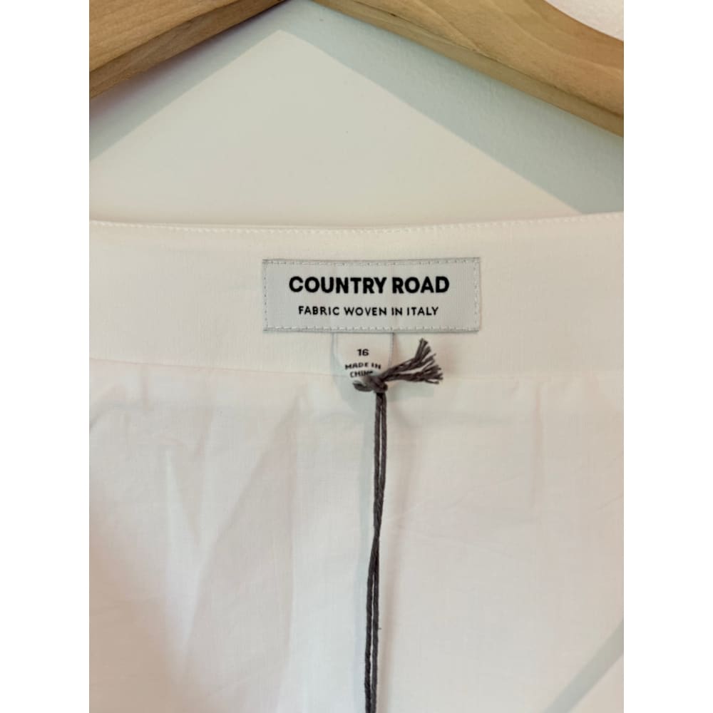 Country road size 16 white v-neck linen blend dress rrp $499.99 - dresses top women’s apparel
