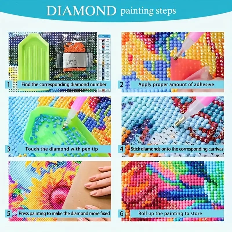 4x mini calf diamond painting kit - drawing & painting kits crafts