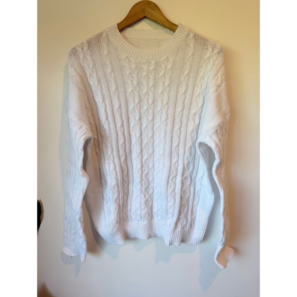 Shein size xl cable knit jumper - sweaters top women’s apparel