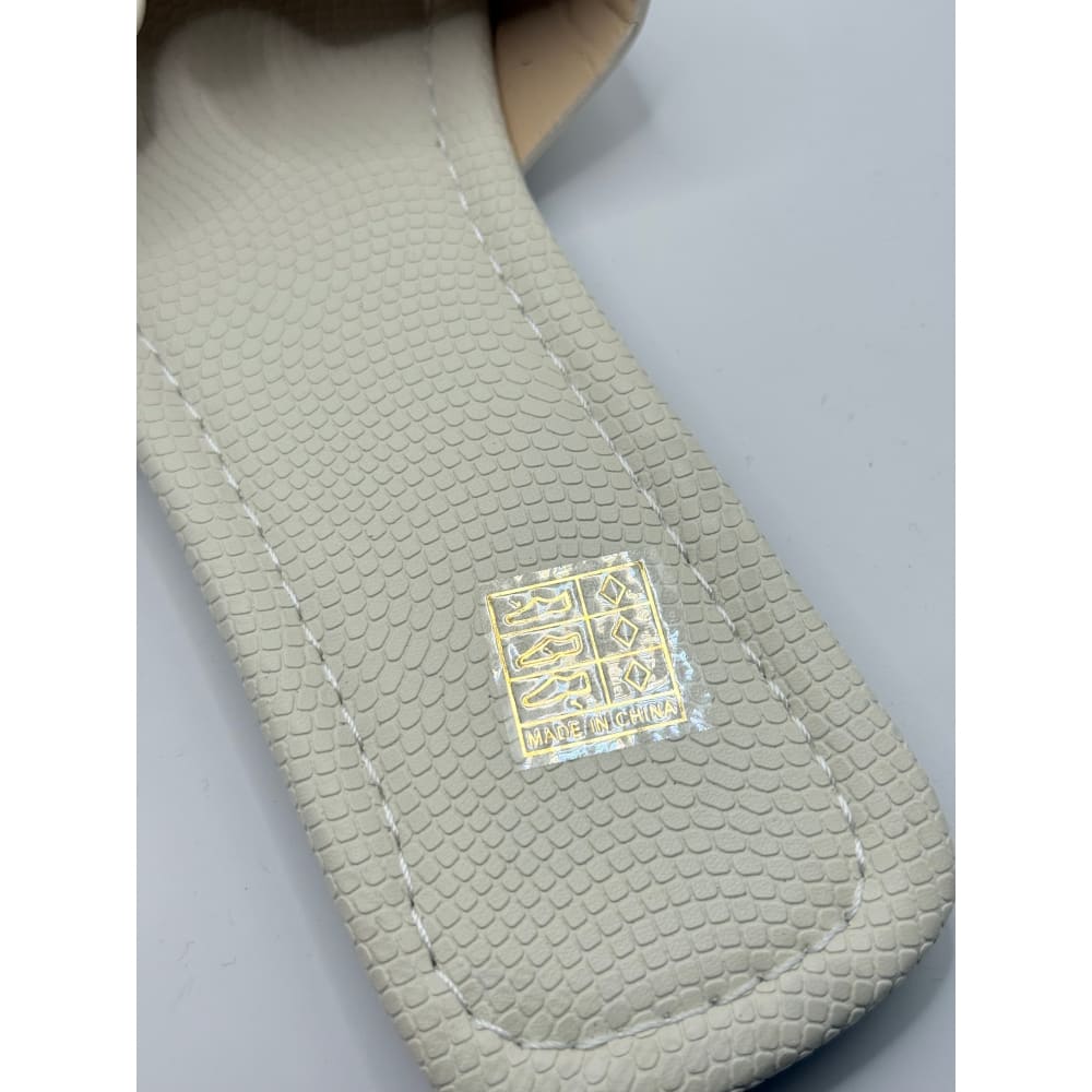 Size 43 chain detail flat sandals – cream | luxe comfort meets everyday style - sandals women’s shoes
