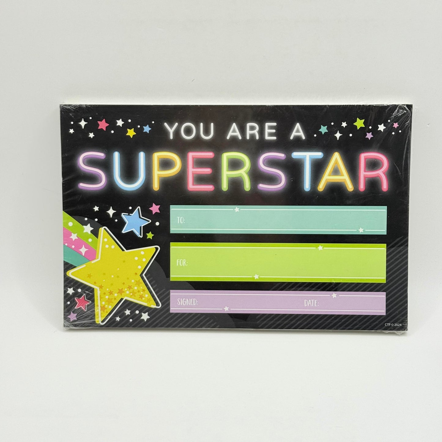 Creative classrooms 30 pack award certificate pack certificates for recognition & achievement - you are a superstar