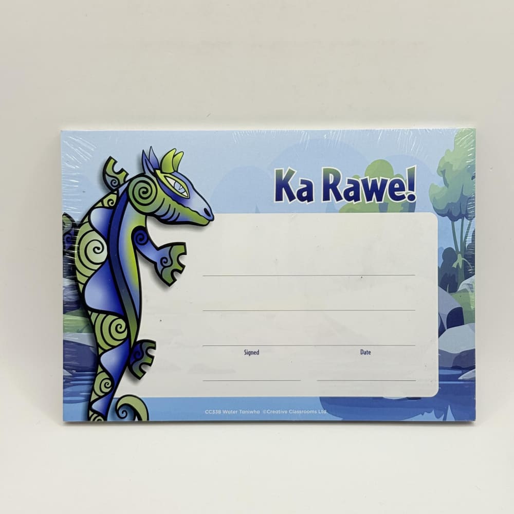 Creative classrooms 30 pack award certificate pack certificates for recognition & achievement - ka rawe! Water taniwha