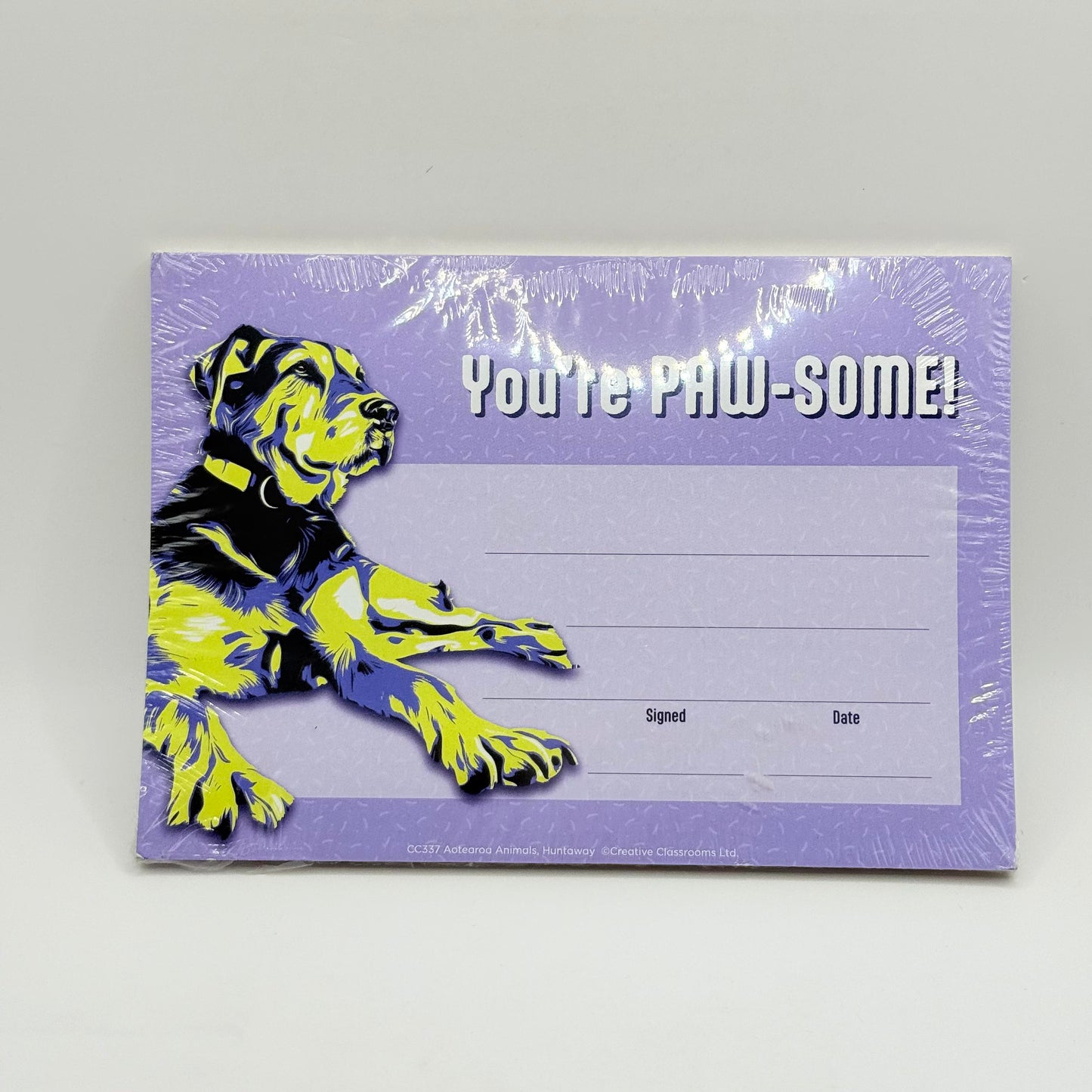 Creative classrooms 30 pack award certificate pack certificates for recognition & achievement - ’you’re paw-some! ’