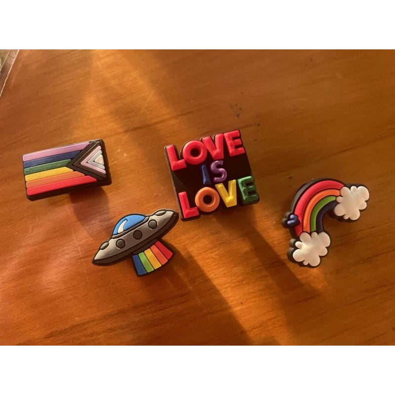 4x pride shoe charms - shoe accessories clogs - shoe accessories - shoe charms fashion accessories