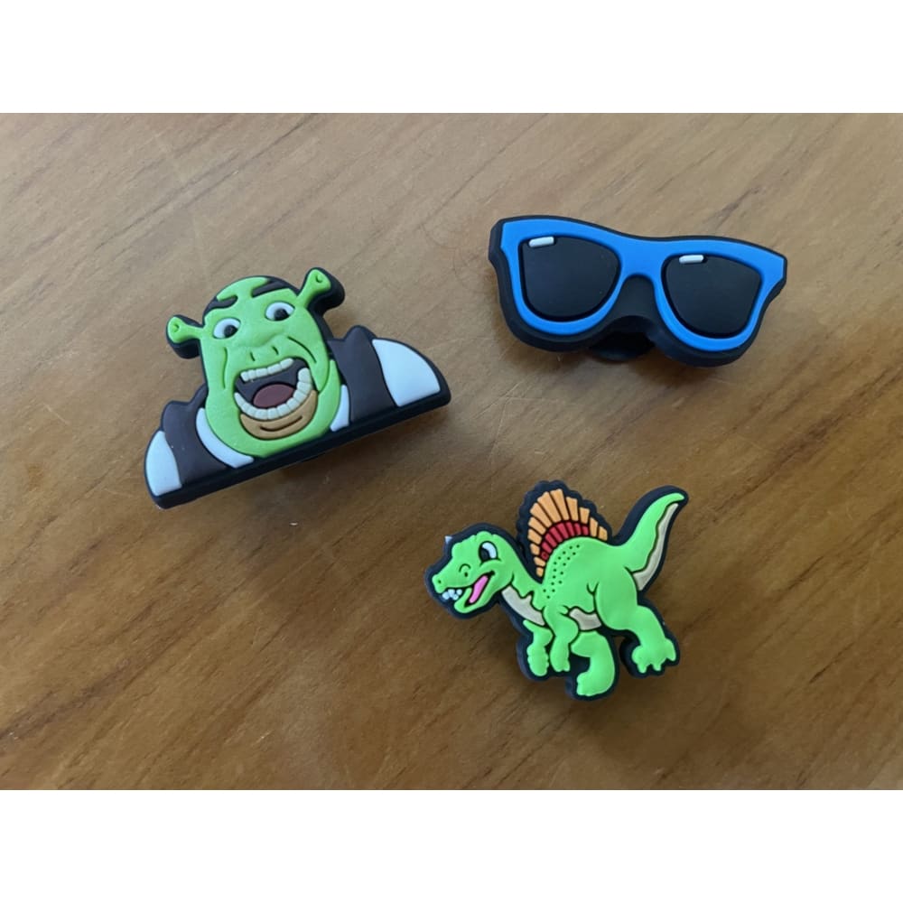 3x shrek & other shoe charms - shoe accessories clogs - shoe accessories - shoe charms fashion accessories