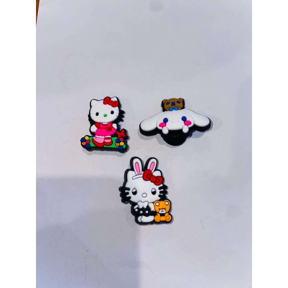 3x cute hello kitty & kuromi shoe charms - hello kitty 1 - shoe accessories clogs - shoe accessories - shoe charms