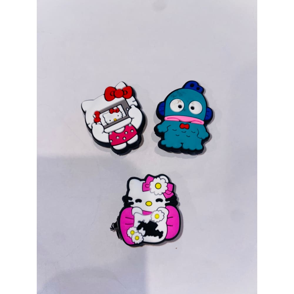 3x cute hello kitty & kuromi shoe charms - hello kitty 3 - shoe accessories clogs - shoe accessories - shoe charms