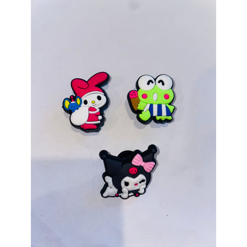 3x cute hello kitty & kuromi shoe charms - hello kitty 6 - shoe accessories clogs - shoe accessories - shoe charms