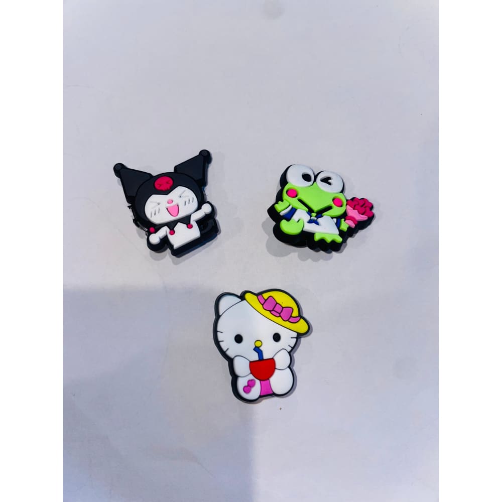 3x cute hello kitty & kuromi shoe charms - kurumi - shoe accessories clogs - shoe accessories - shoe charms fashion