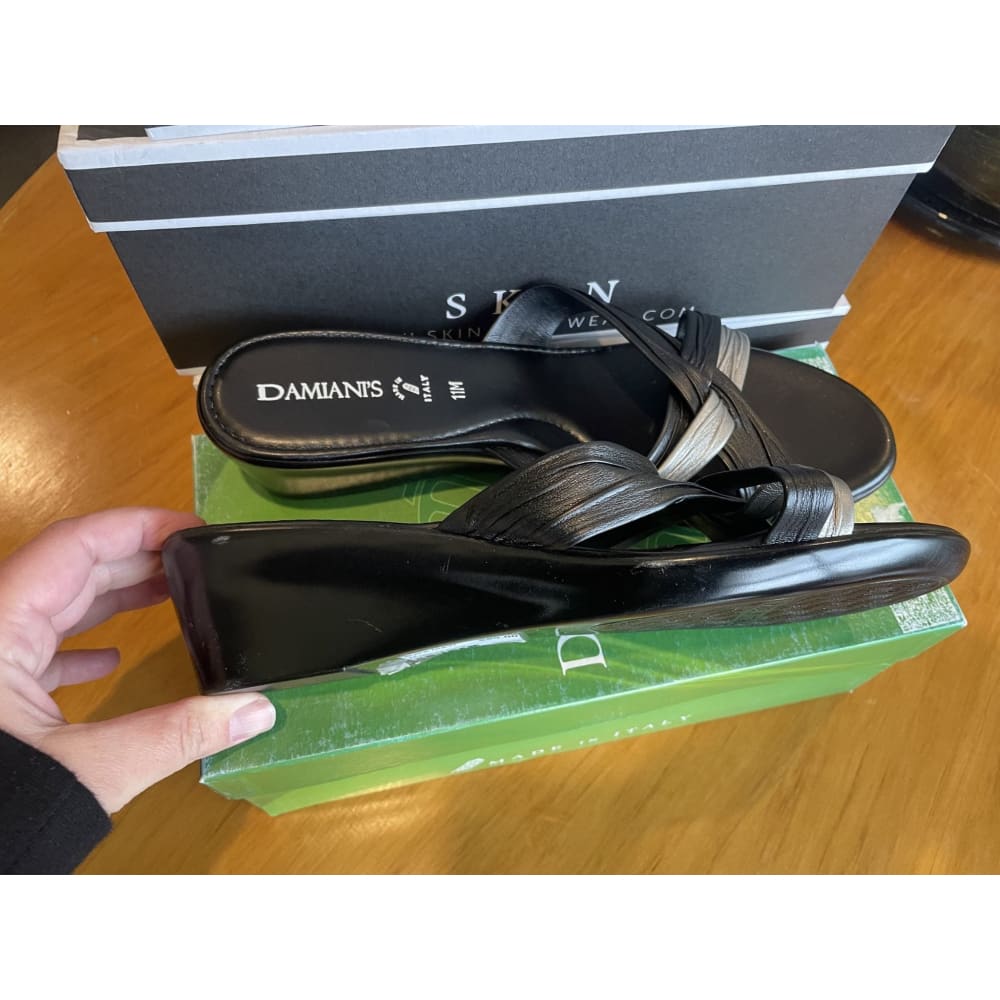 Damian’s low heel strappy slides – size 10 fit | brand new - sandals clothing & fashion - slides - slippers women’s