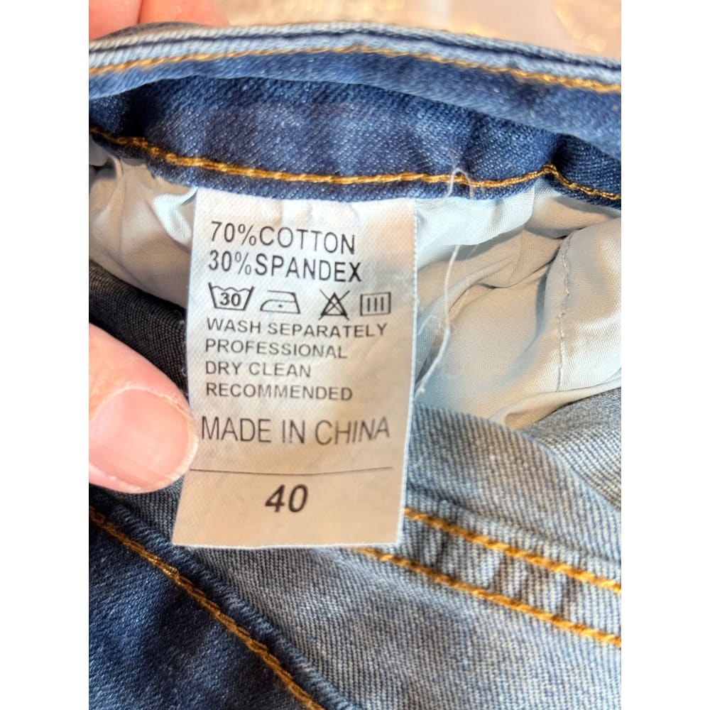 D’andijieshen size 40 men’s graphic denim shorts - denim shorts bottom women’s apparel