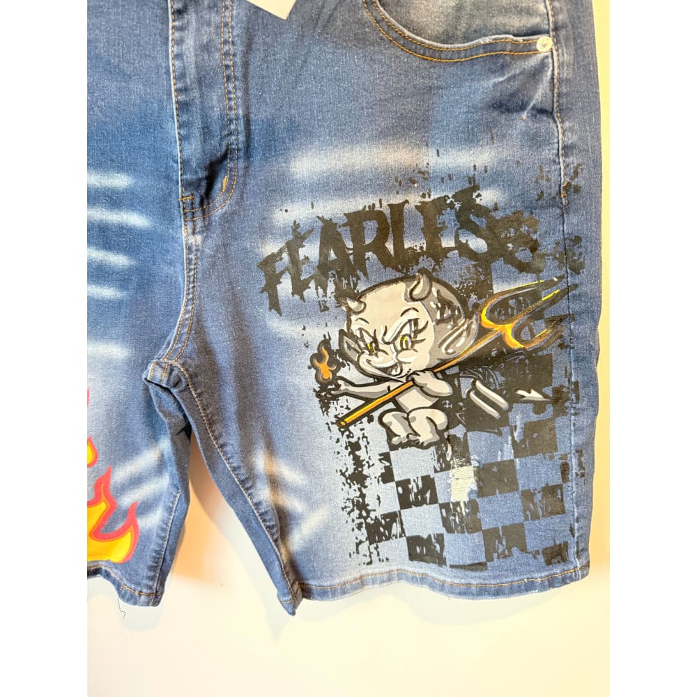 D’andijieshen size 40 men’s graphic denim shorts - denim shorts bottom women’s apparel
