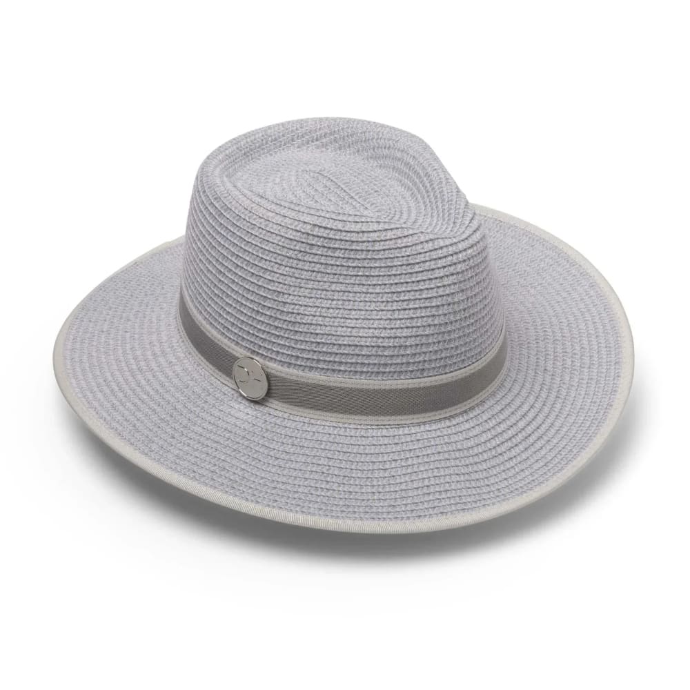 Deborah hutton canopy bay mixed grey coolum fedora hat silver mist rrp $135 - fedoras accessories women’s apparel