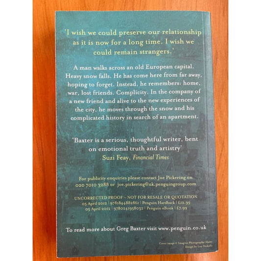 The apartment - greg baxter - print books book - fiction - literature printed media