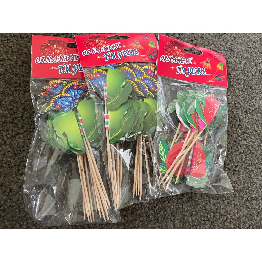 Assorted decorative paper cocktail picks - 3 packs - party supplies seasonal & holidays decorations