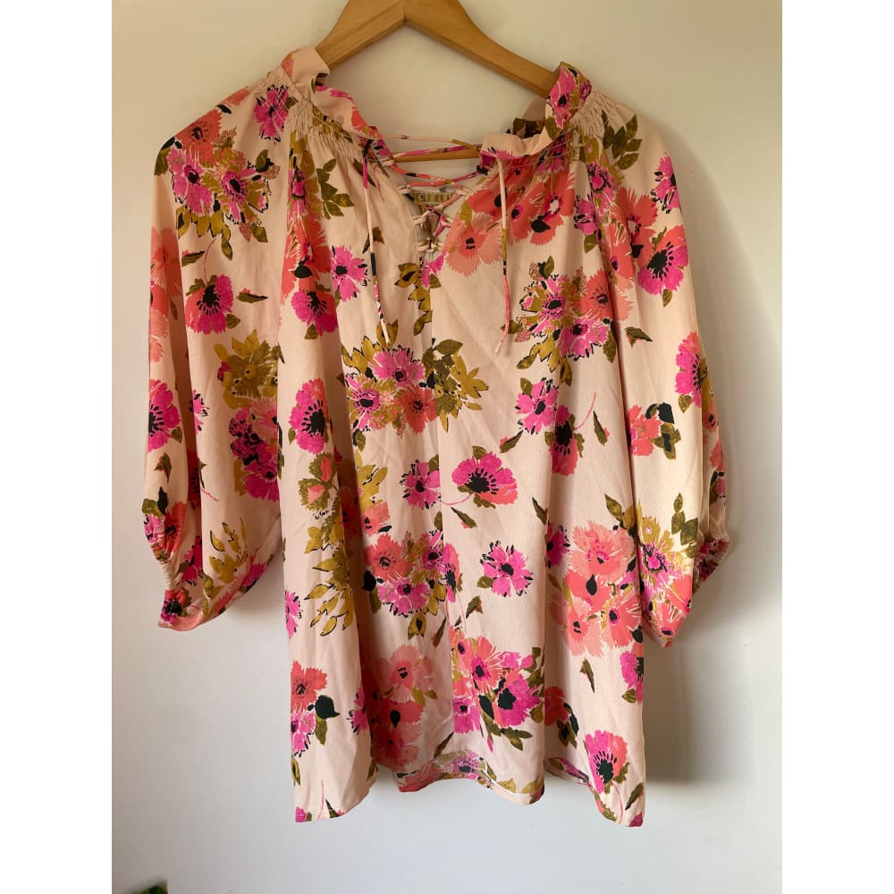 Zafina size 10 floral top - clothing tops clothing & fashion - designer clearance - dresses - top women’s apparel