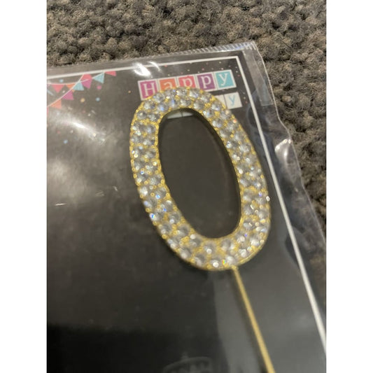 Diamanté small cake topper – gold or silver - cake decorating supplies cake decorations - seasonal & holidays