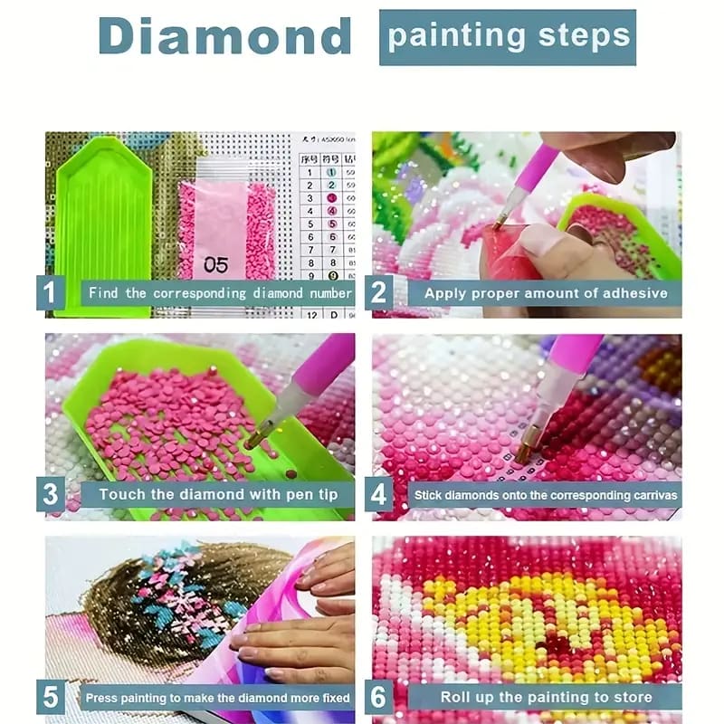 20x20cm diamond art kit – tulip & daisy cow designs – brand new - mosaic kits crafts