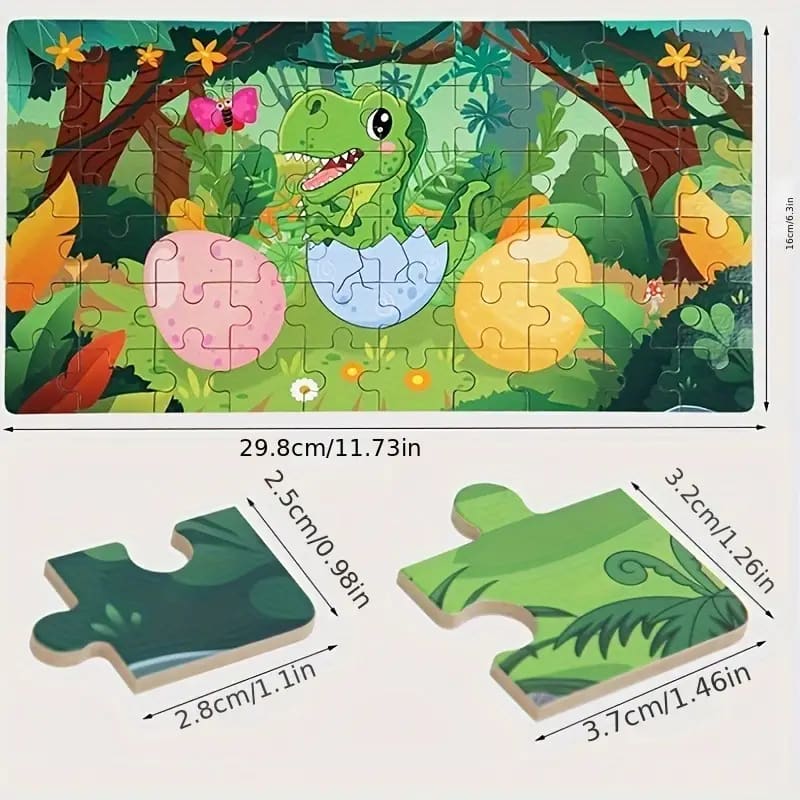 2-in-1 dinosaur puzzle - puzzles toys