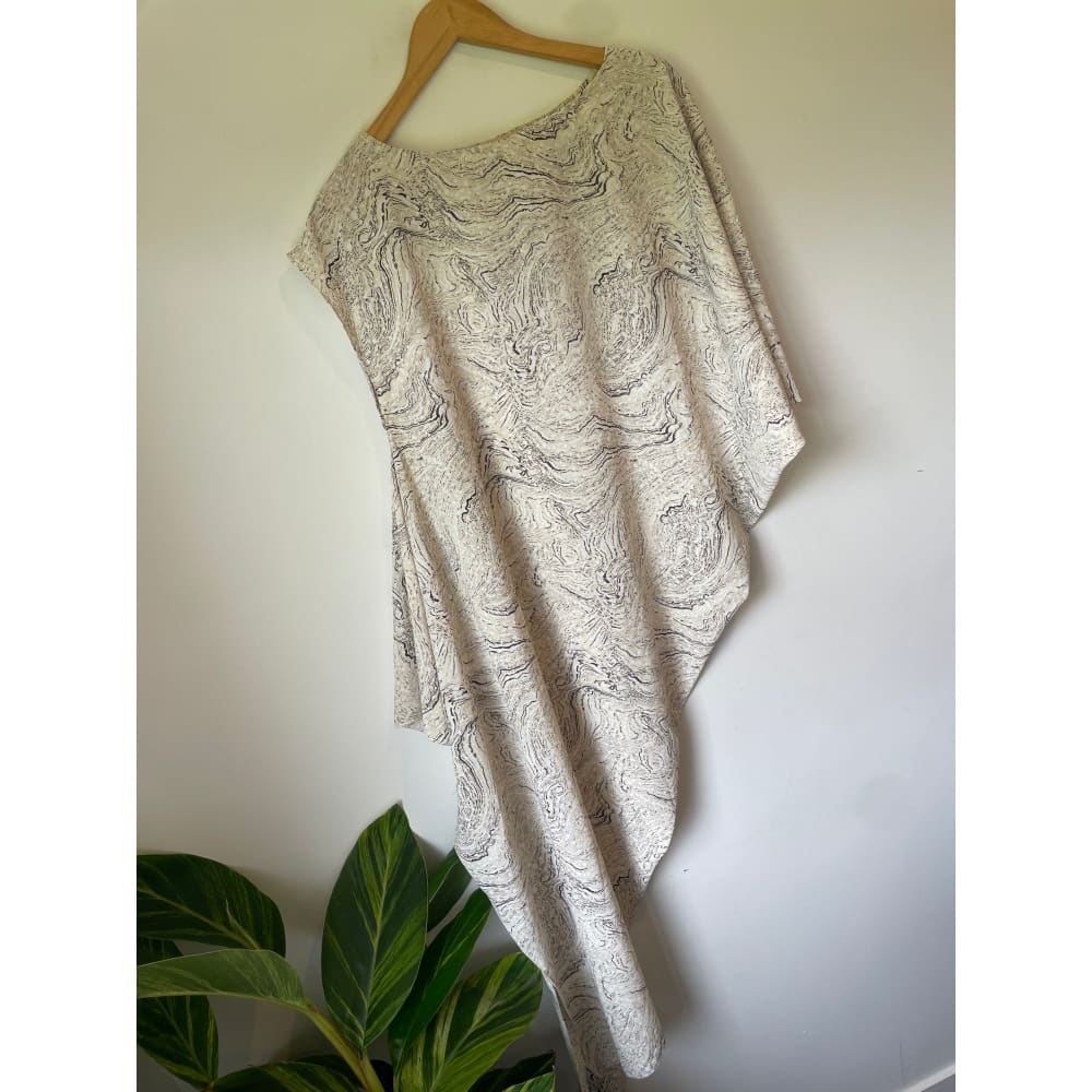 Et alia size xs/8 marble asymmetrical tunic - tunics blouse - clothing & fashion - designer clearance women’s apparel