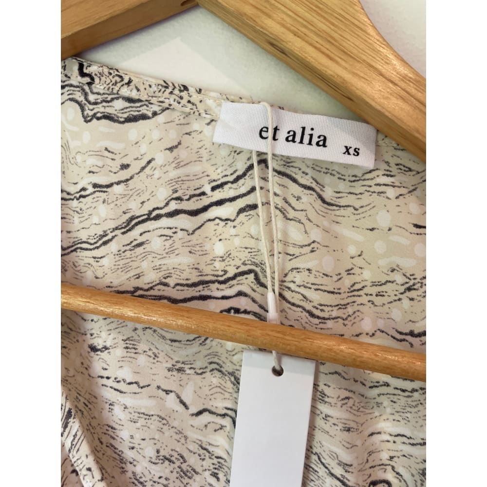 Et alia size xs/8 marble asymmetrical tunic - tunics blouse - clothing & fashion - designer clearance women’s apparel