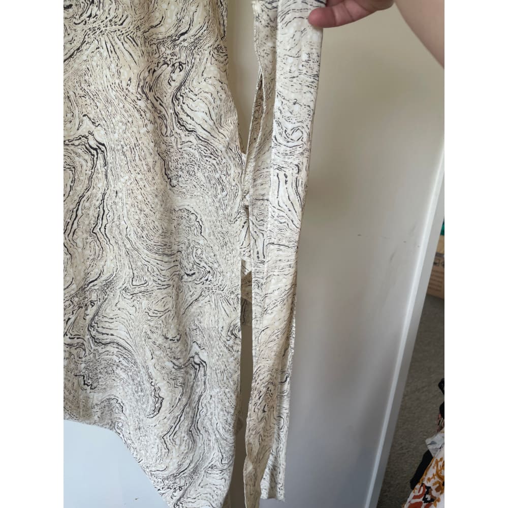 Et alia size xs/8 marble asymmetrical tunic - tunics blouse - clothing & fashion - designer clearance women’s apparel