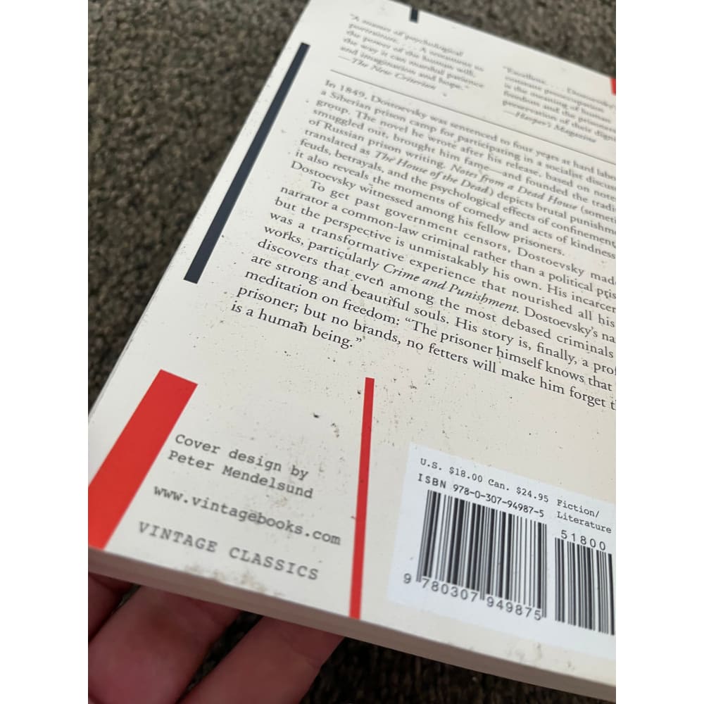 Notes from a dead house by fyodor dostoevsky translated by richard pevear and larissa volokhonsky - books printed media