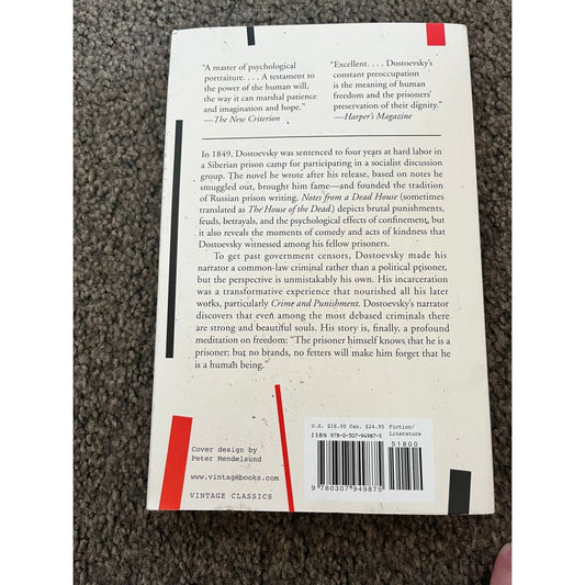 Notes from a dead house by fyodor dostoevsky translated by richard pevear and larissa volokhonsky - books printed media